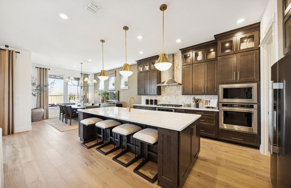 Spacious kitchens