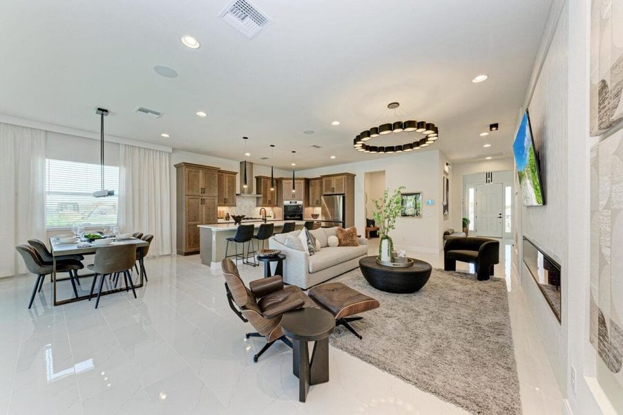 Furnished interior in a model home at Inspiration at Watercolor Place in Bradenton (Image 215).
