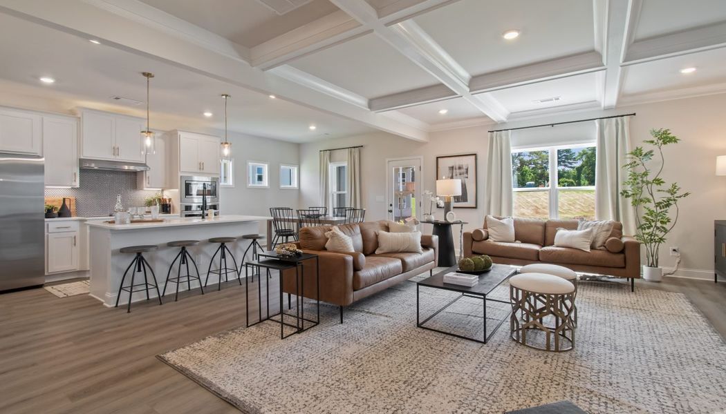 Furnished interior in a model home at Kentmere in Auburn (Image 10).