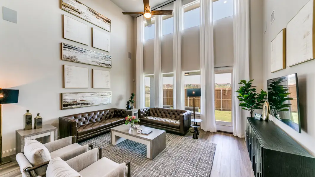 Furnished interior in a model home at Estates at Stacy Crossing in McKinney (Image 6).