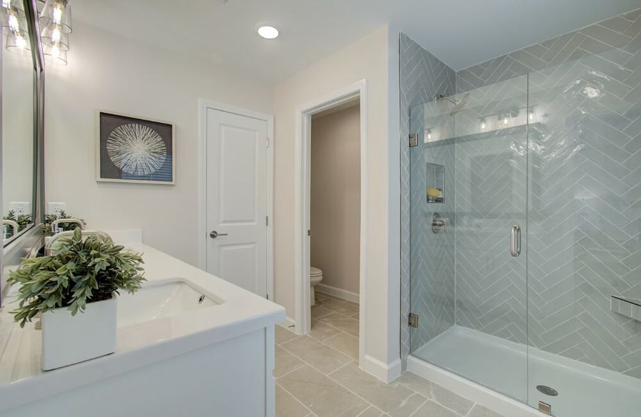 Furnished interior in a model home at Bluffs at Bells Ferry in Marietta (Image 4).