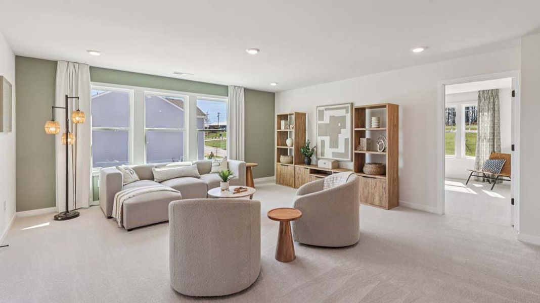 Furnished interior in a model home at Laurelbrook in Sherrills Ford (Image 39).