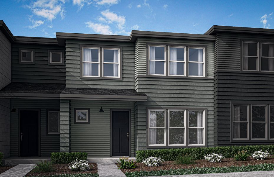 Front exterior of a home in the Candelas Townhomes community, located in Arvada, CO (Image 15).