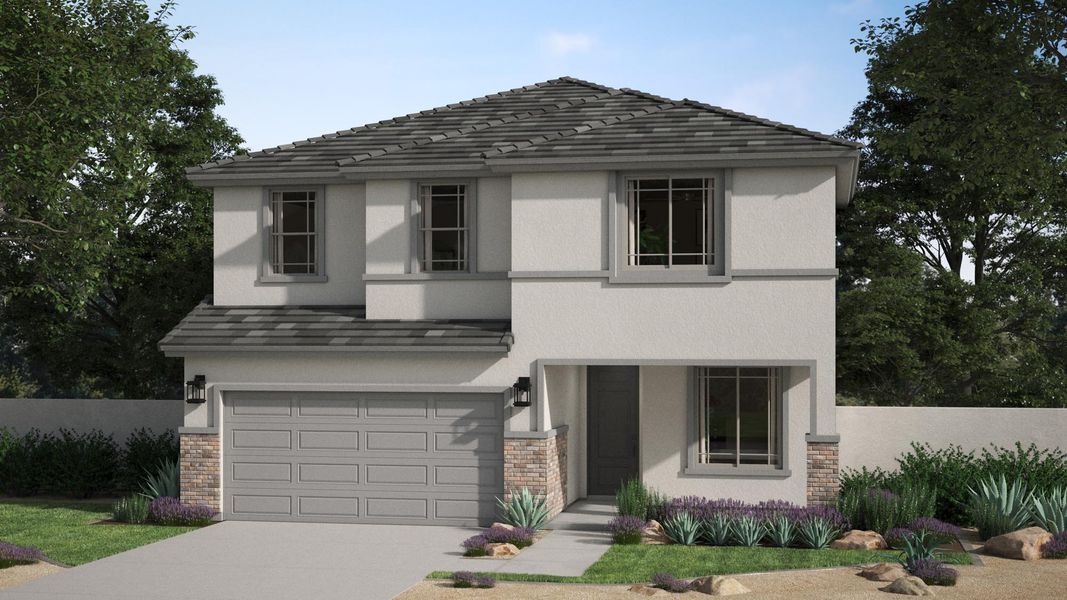 Front exterior of a home in the Bentridge - Canyon Series community, located in Buckeye, AZ (Image 14).