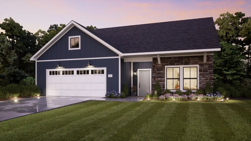 Front exterior of a home in the The Courtyards at Holly Springs community, located in Canton, GA (Image 3).