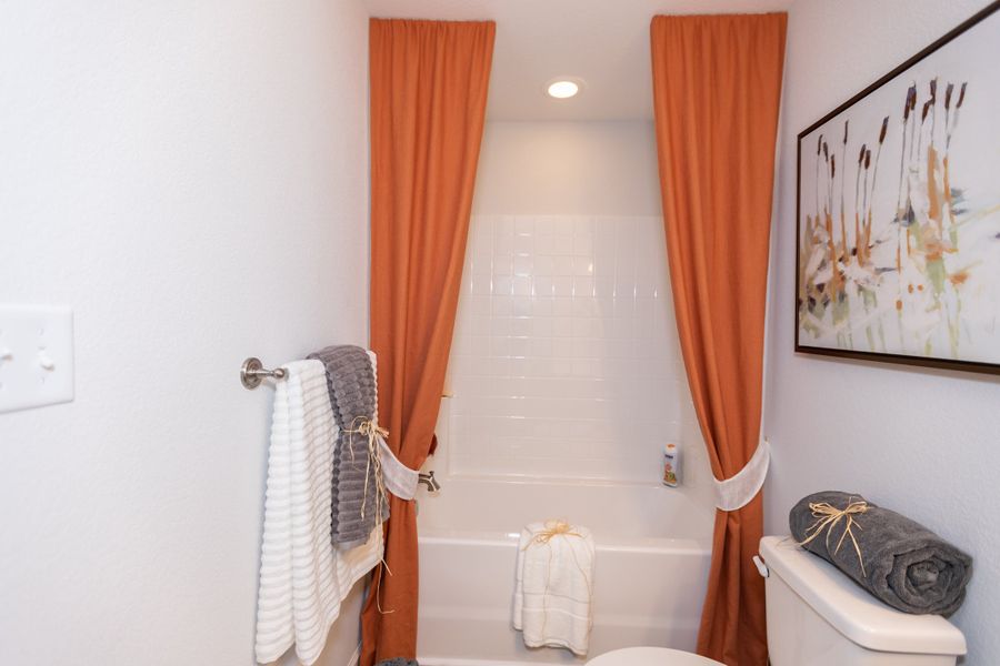 Furnished interior in a model home at The Gables in Moyock (Image 49).