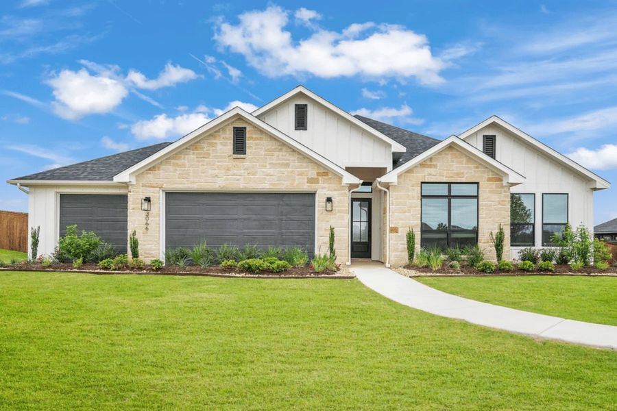 Front exterior of a home in the Bella Charca community, located in Nolanville, TX (Image 4).