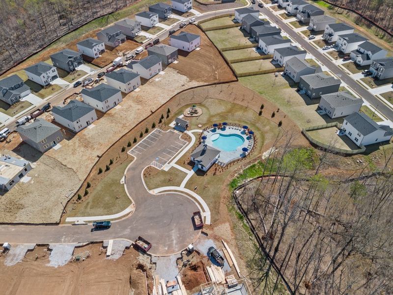 A large area with a circular hole in it. A large area with a circular hole in it.