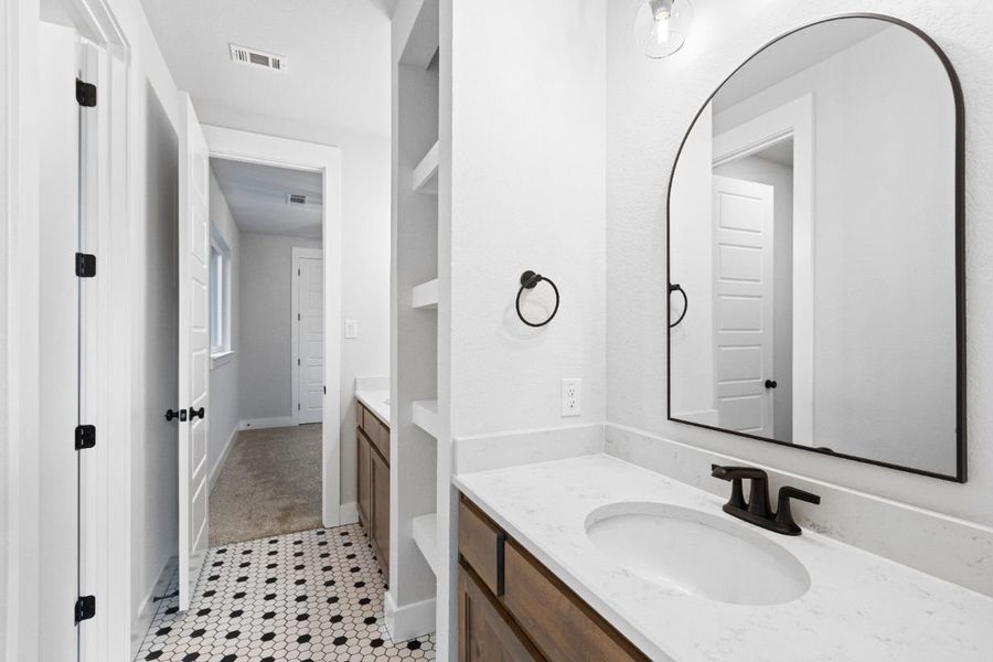 Furnished interior in a model home at Lola Creek Ranch in Boyd (Image 9).