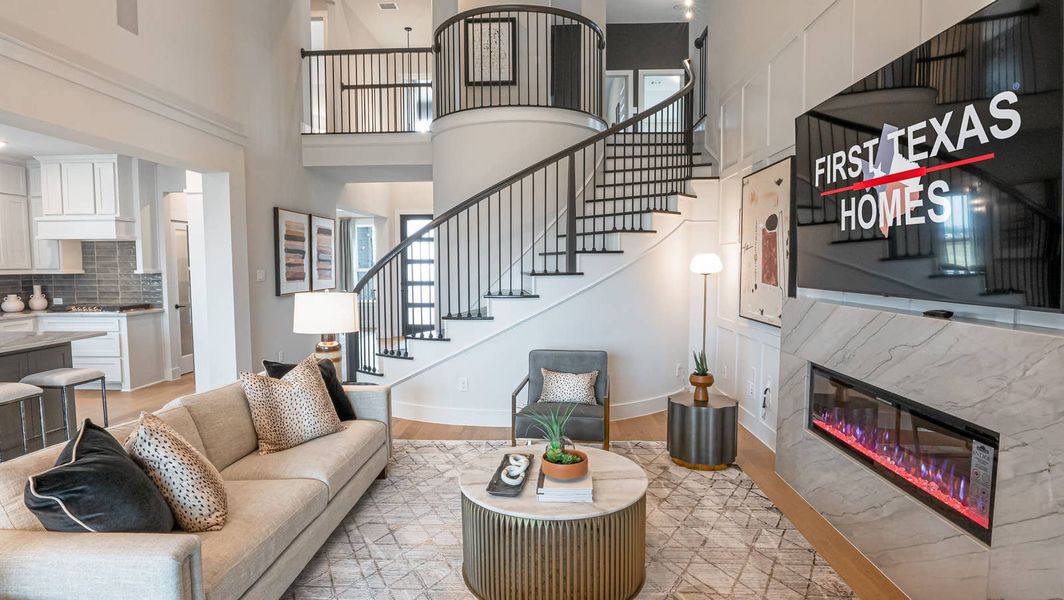 Furnished interior in a model home at The Villages at Charleston in Glenn Heights (Image 8).