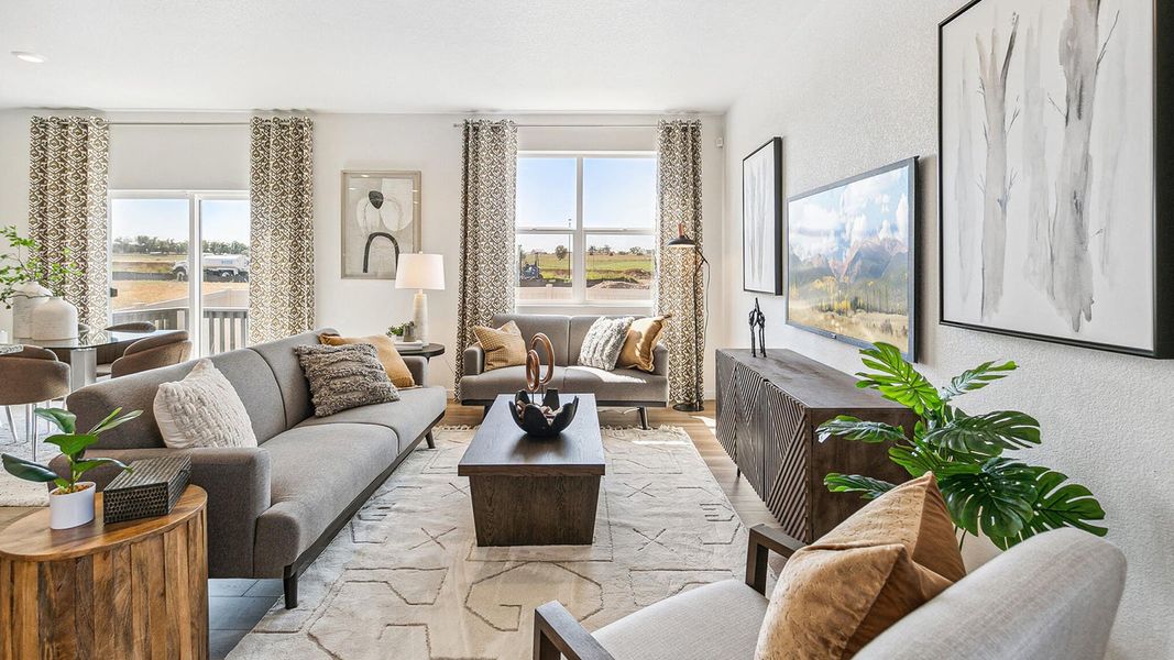 Furnished interior in a model home at Aspen Ranch in Fountain (Image 3).