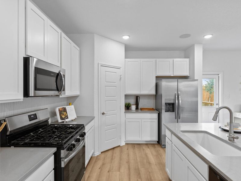 Furnished interior in a model home at Horizon Pointe in Converse (Image 14).