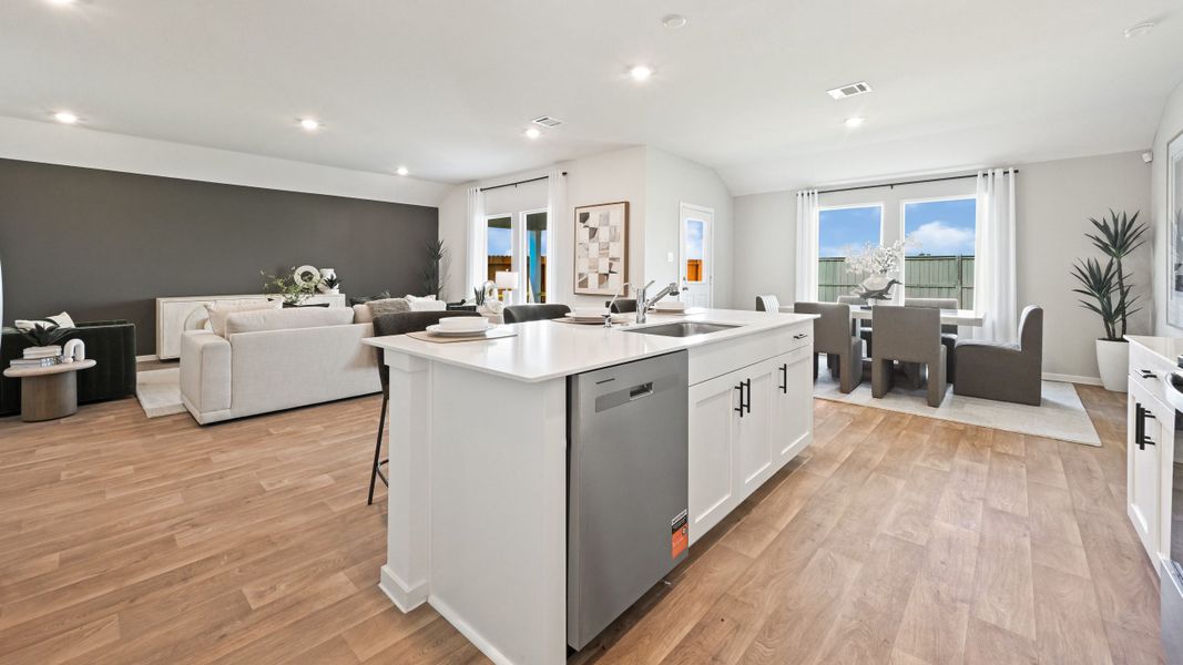 Furnished interior in a model home at Westward Pointe in Sealy (Image 39).