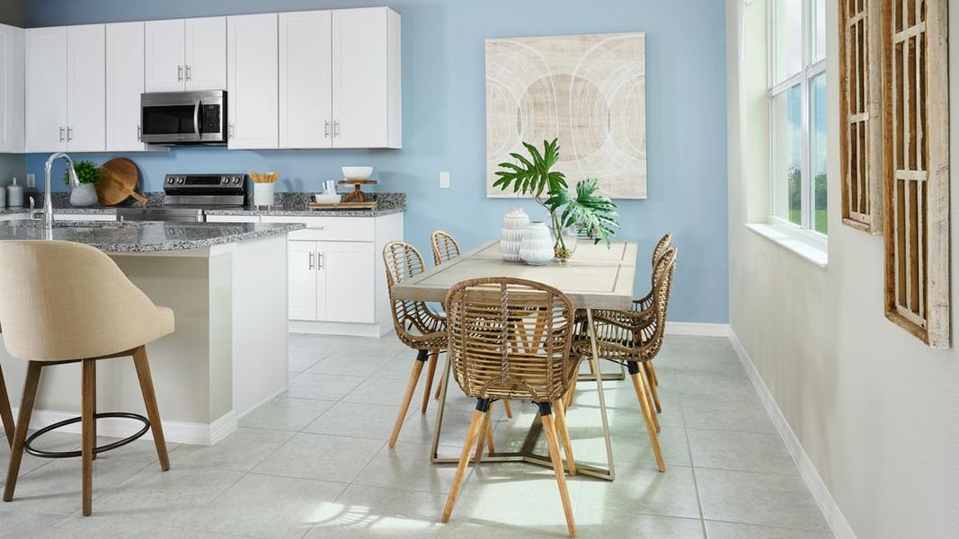 Furnished interior in a model home at Cypress Park Estates in Haines City (Image 28).