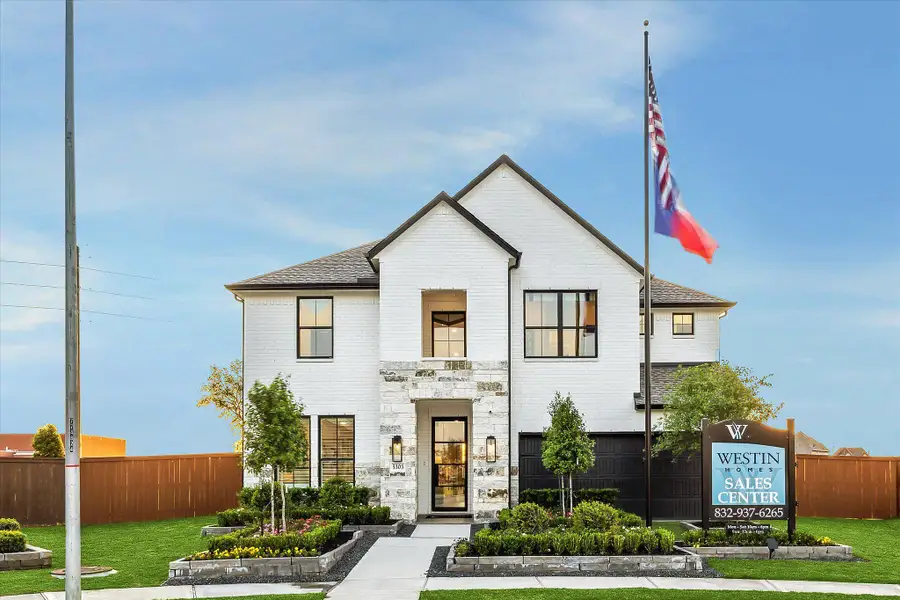 Front exterior of a home in the Meridiana - 50' community, located in Manvel, TX (Image 2). Front exterior of a home in the Meridiana - 50' community, located in Manvel, TX (Image 2).