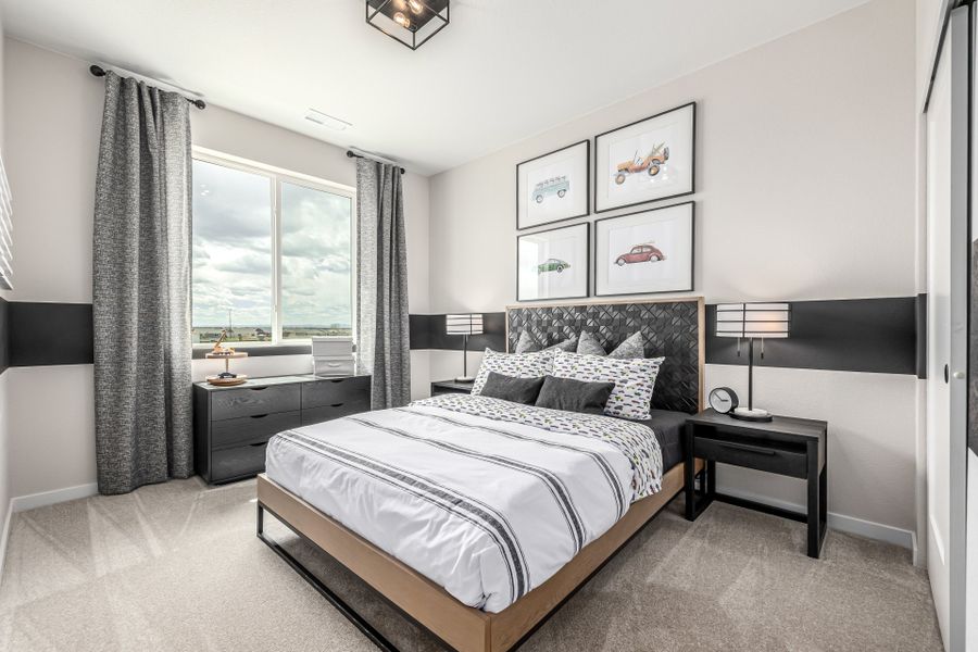 Furnished interior in a model home at Painted Prairie in Aurora (Image 13).