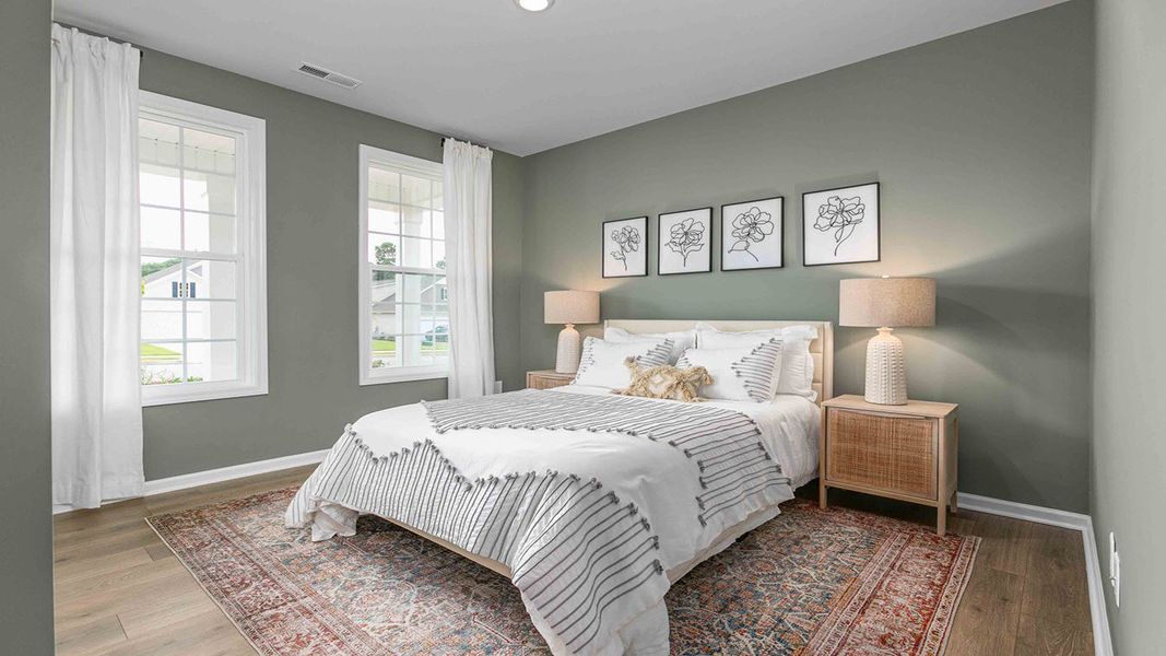 Furnished interior in a model home at The Villas at Kinsley in Jamestown (Image 5).