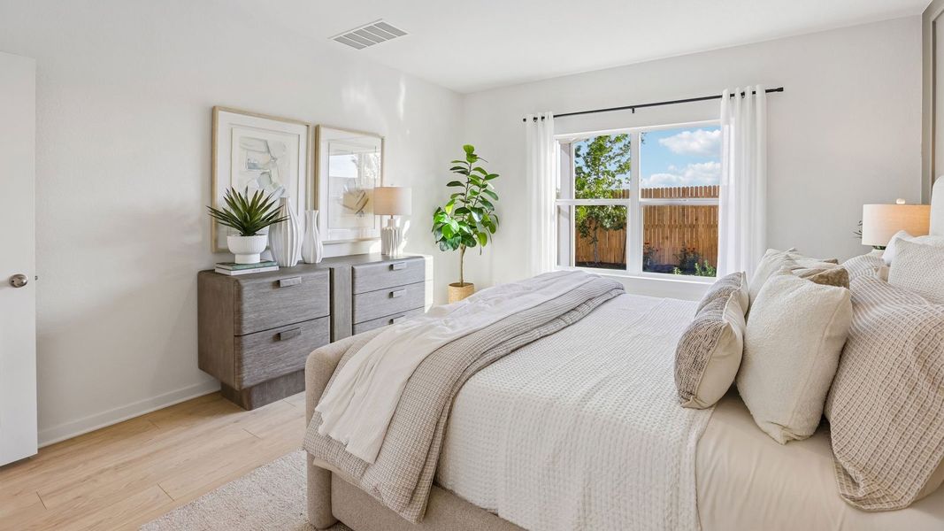 Furnished interior in a model home at Frontier in Mustang Ridge (Image 52).