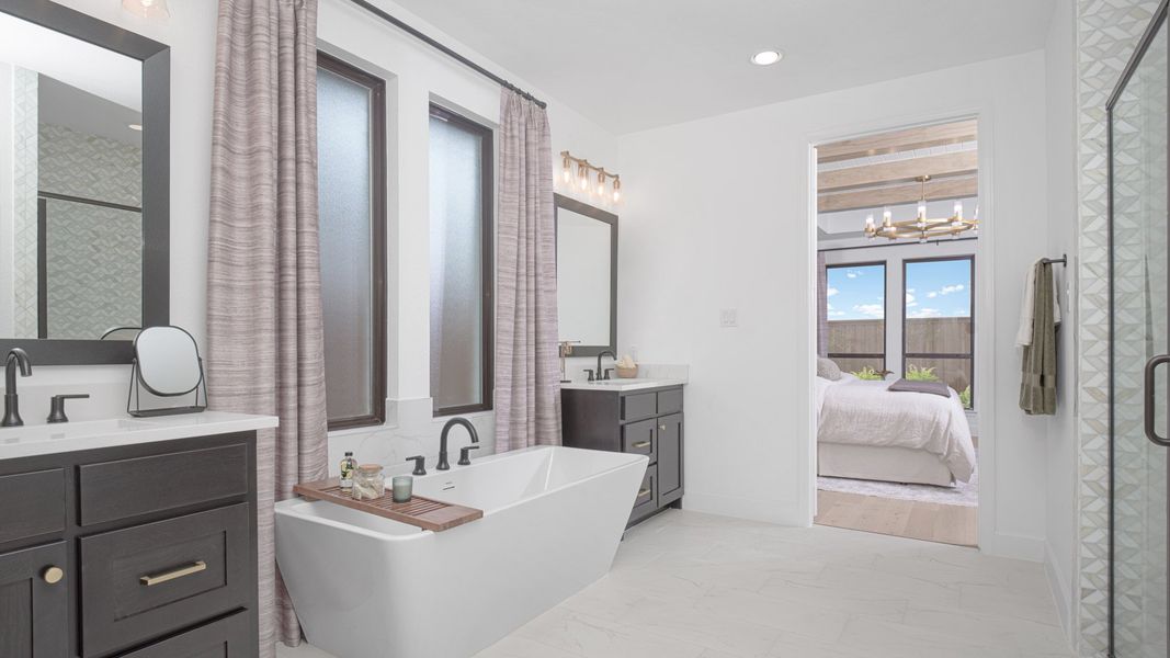 Furnished interior in a model home at Walsh 50' in Fort Worth (Image 10).