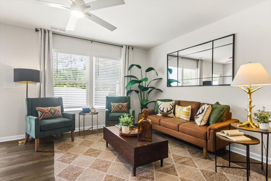 Furnished interior in a model home at Meece in Easley (Image 3).