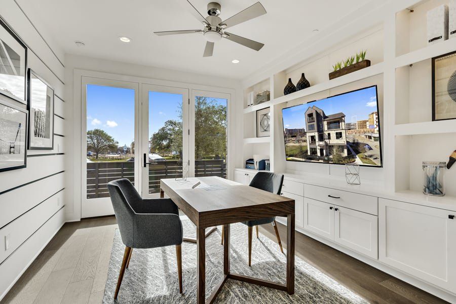 Furnished interior in a model home at The Grove At Shoal Creek in Austin (Image 15).