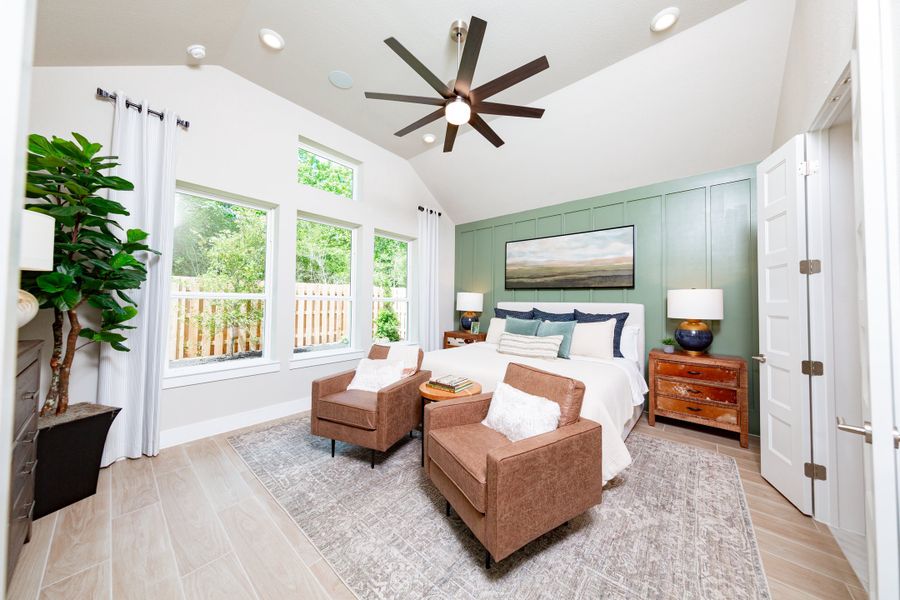Furnished interior in a model home at COLTON in Todd Mission (Image 5).