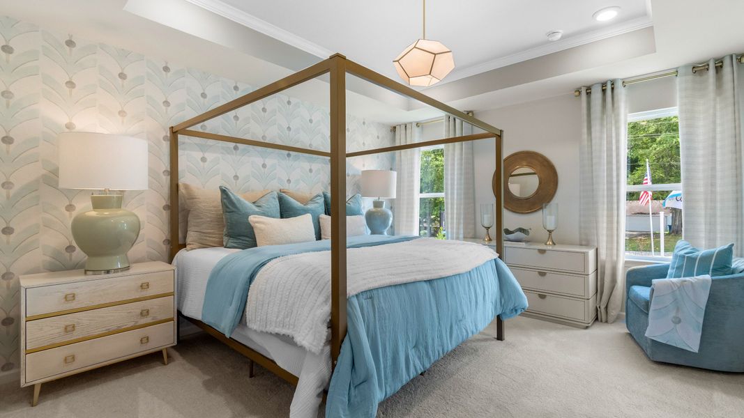 Furnished interior in a model home at McClure Farms Townhomes in Columbia (Image 15).