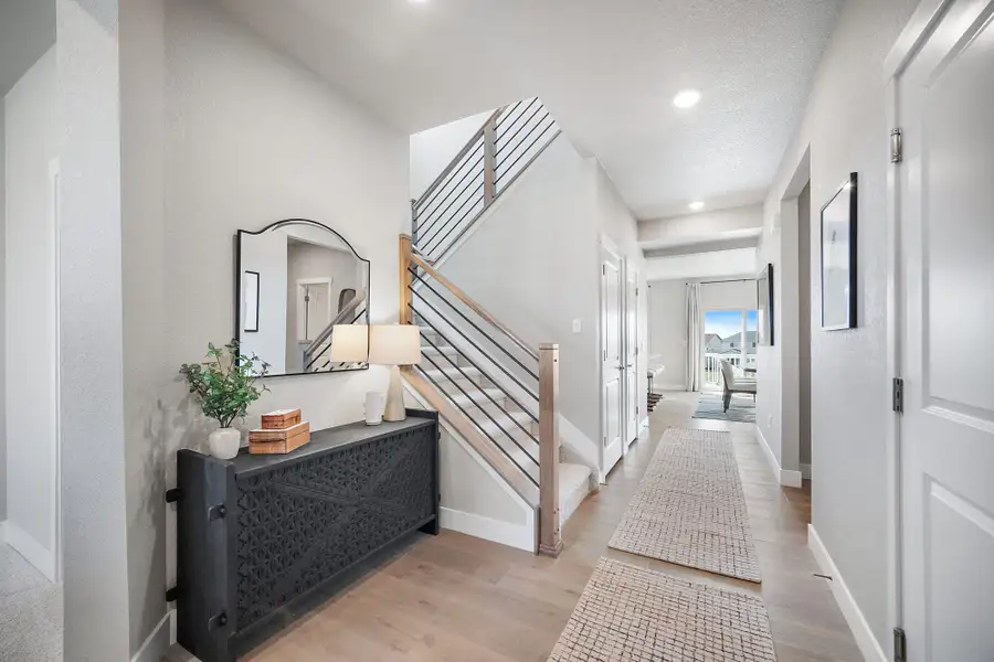 Furnished interior in a model home at Trails at Aspen Ridge-3 in Colorado Springs (Image 2). Furnished interior in a model home at Trails at Aspen Ridge-3 in Colorado Springs (Image 2).