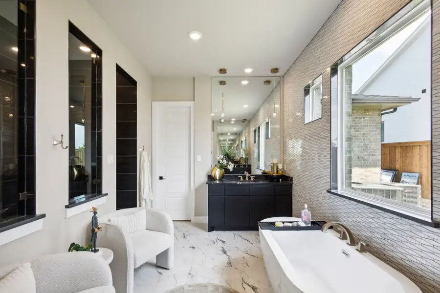 Furnished interior in a model home at Walsh in Aledo (Image 9).