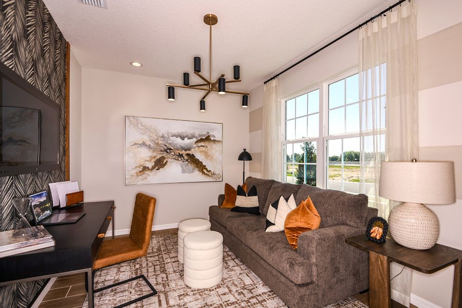 Furnished interior in a model home at Marion Ridge in Haines City (Image 4).
