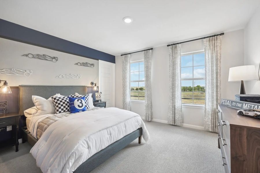 Furnished interior in a model home at Evelyn in Austin (Image 5).