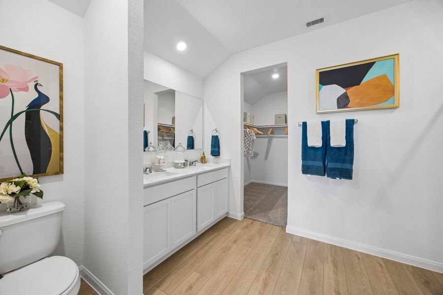 Furnished interior in a model home at Meridiana in Manvel (Image 33).