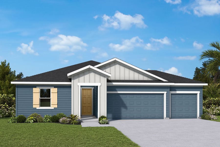 Front exterior of a home in the The Preserve at Laurelton – The Canopy Collection community, located in Green Cove Springs, FL (Image 13). Front exterior of a home in the The Preserve at Laurelton – The Canopy Collection community, located in Green Cove Springs, FL (Image 13).