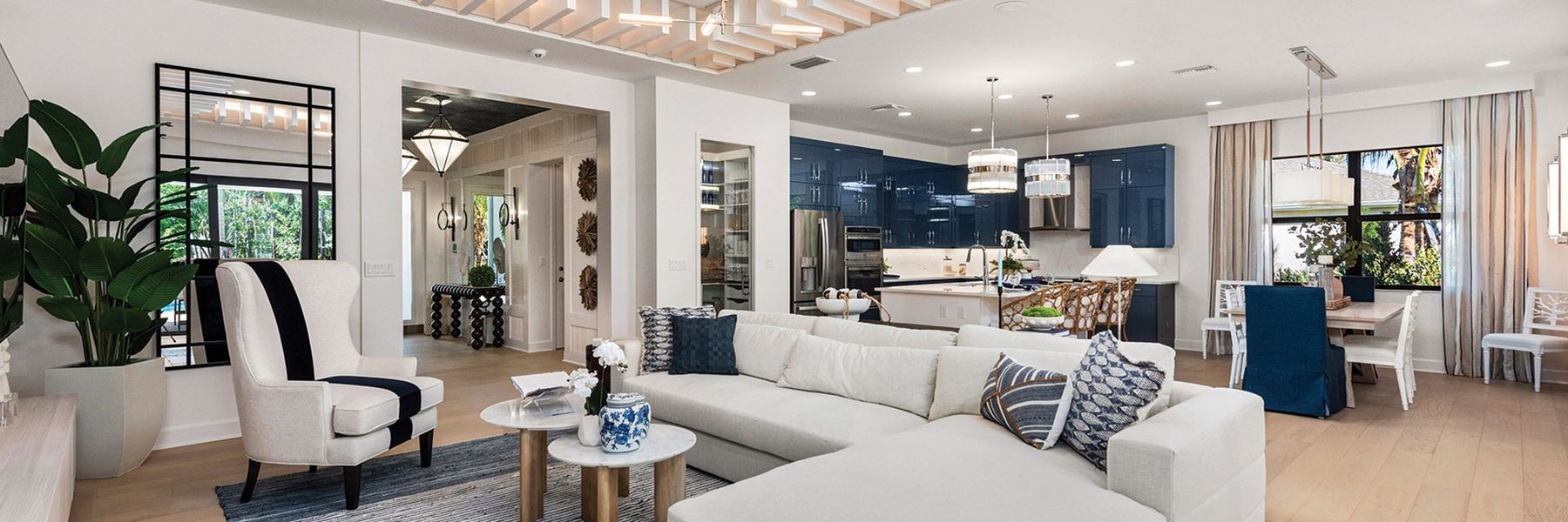 Furnished interior in a model home at Valencia Harbor (55+) in Fort Myers (Image 6).