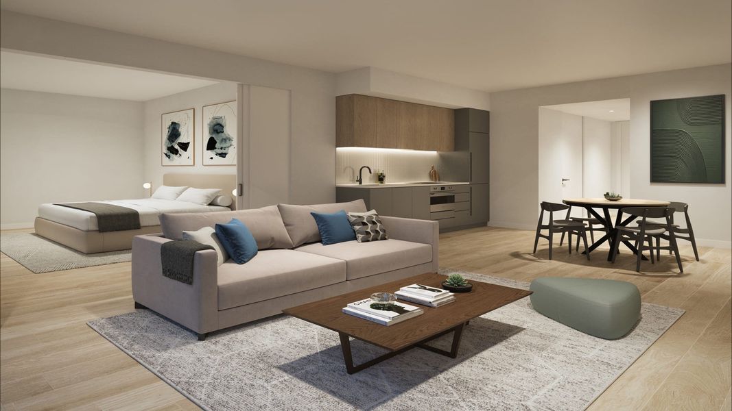 Furnished interior in a model home at 600 Miami Worldcenter in Miami (Image 14).