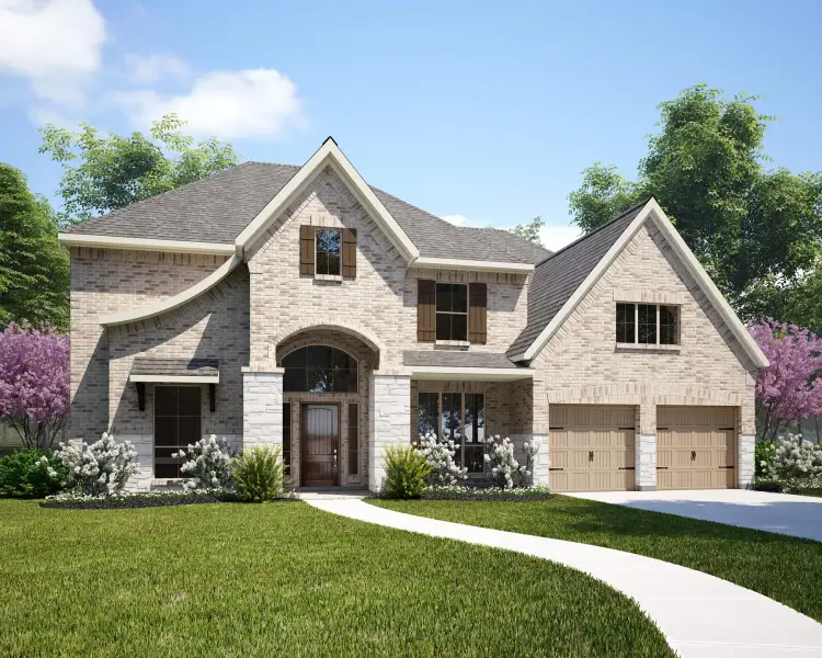 Front exterior of a home in the Elyson Valencia 65' community, located in Katy, TX (Image 8).