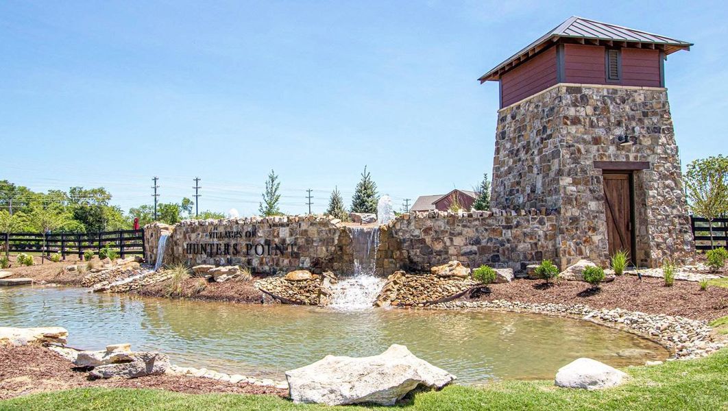 Entrance to the Villages of Hunters Point community in Lebanon, TN, featuring signage and landscaping (Image 1). Entrance to the Villages of Hunters Point community in Lebanon, TN, featuring signage and landscaping (Image 1).