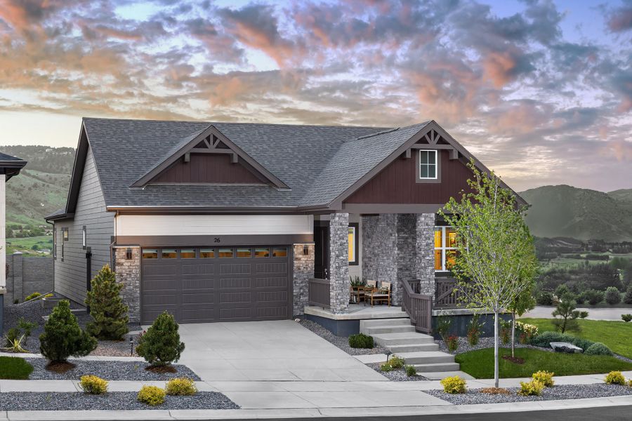 Front exterior of a home in the The Manors Collection at Golden Overlook community, located in Golden, CO (Image 25).