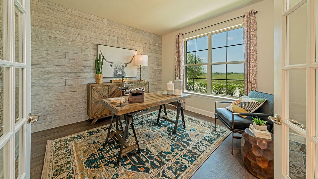 Furnished interior in a model home at Brookville Estates in Forney (Image 12).