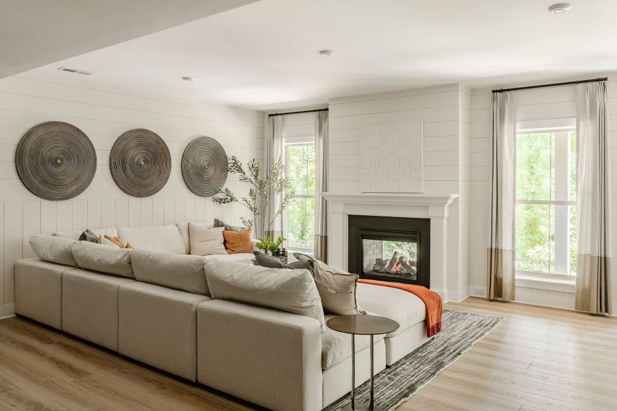 Furnished interior in a model home at Mayes Hall in Davidson (Image 63).