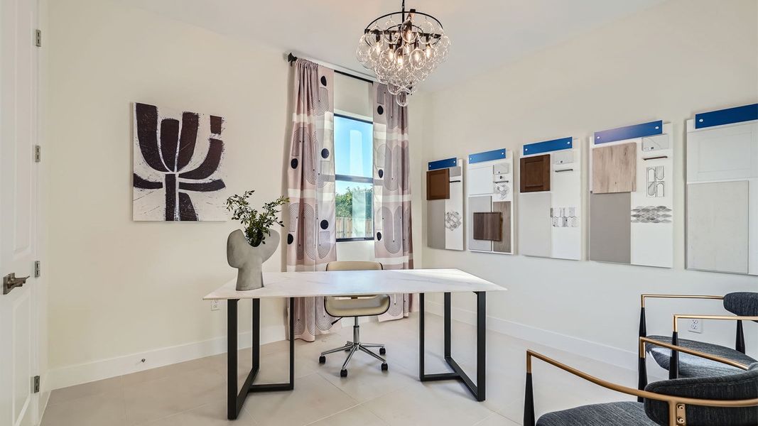 Furnished interior in a model home at Estrella Square in Homestead (Image 24). Furnished interior in a model home at Estrella Square in Homestead (Image 24).