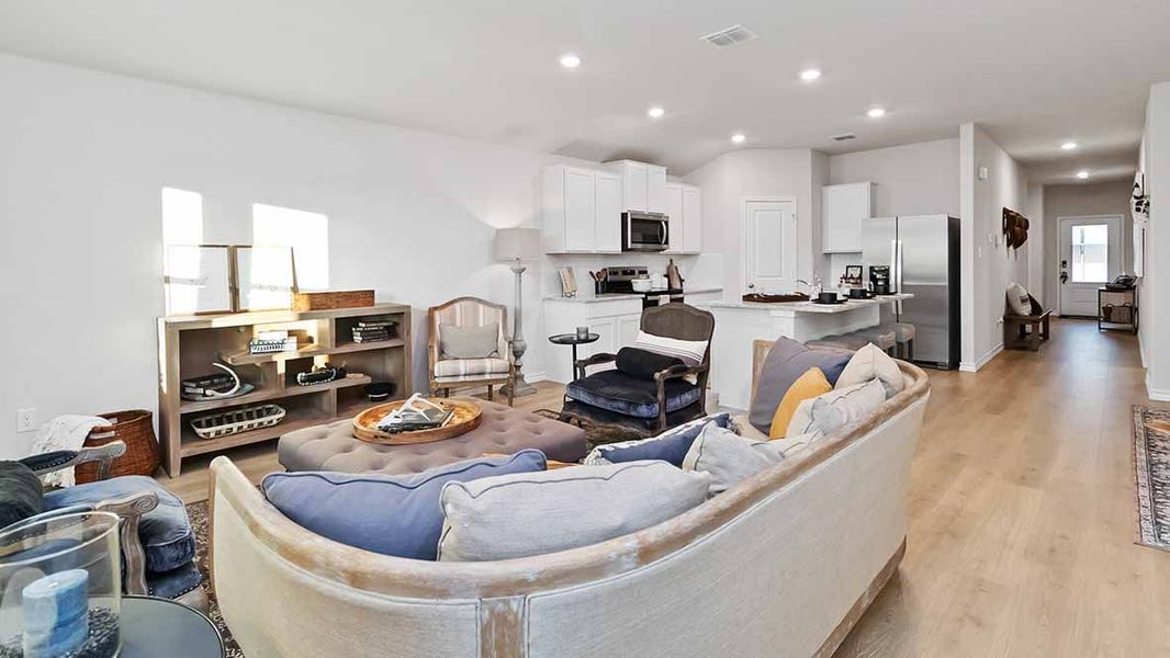 Furnished interior in a model home at The Birch at Spencer Ranch in Boerne (Image 7).
