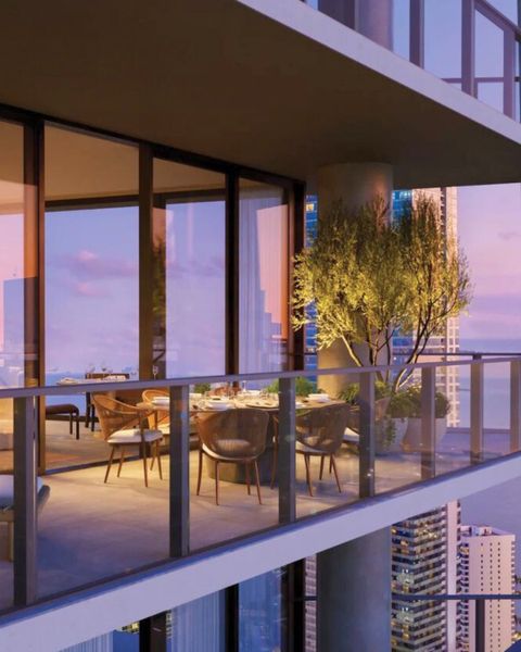 Furnished interior in a model home at Ora by Casa Tua in Miami (Image 3).