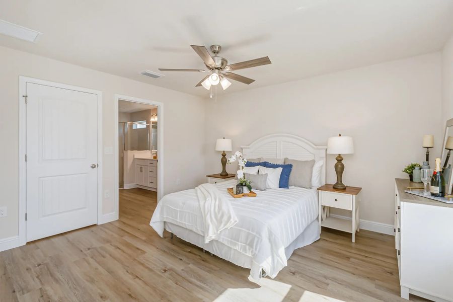 Furnished interior in a model home at Hidden Woods in Melbourne (Image 21).