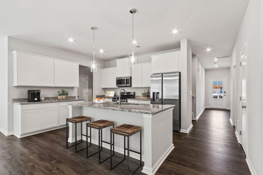 Open kitchen with island