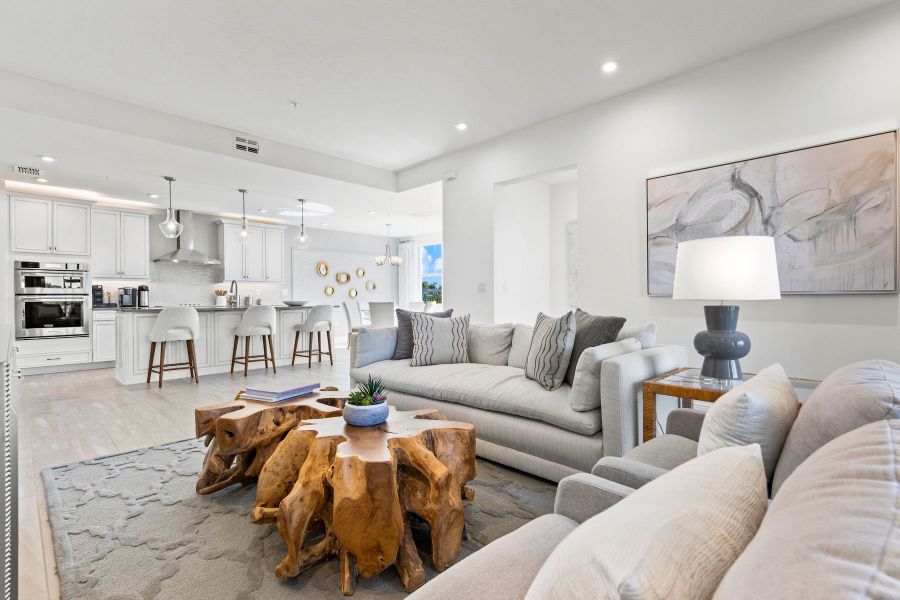 Furnished interior in a model home at Arboretum in Naples (Image 10).
