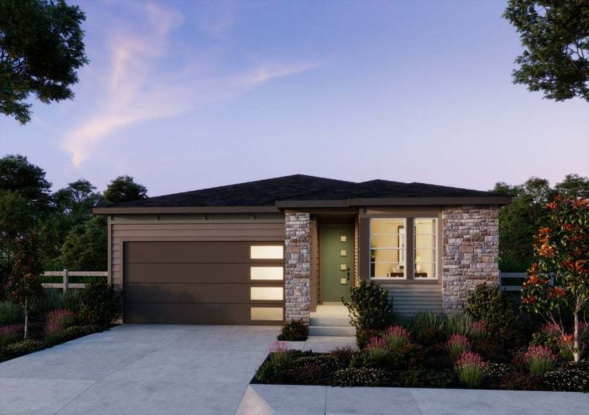 Harmony at Sterling Ranch | Plan 2 | Modern Prairie Elevation