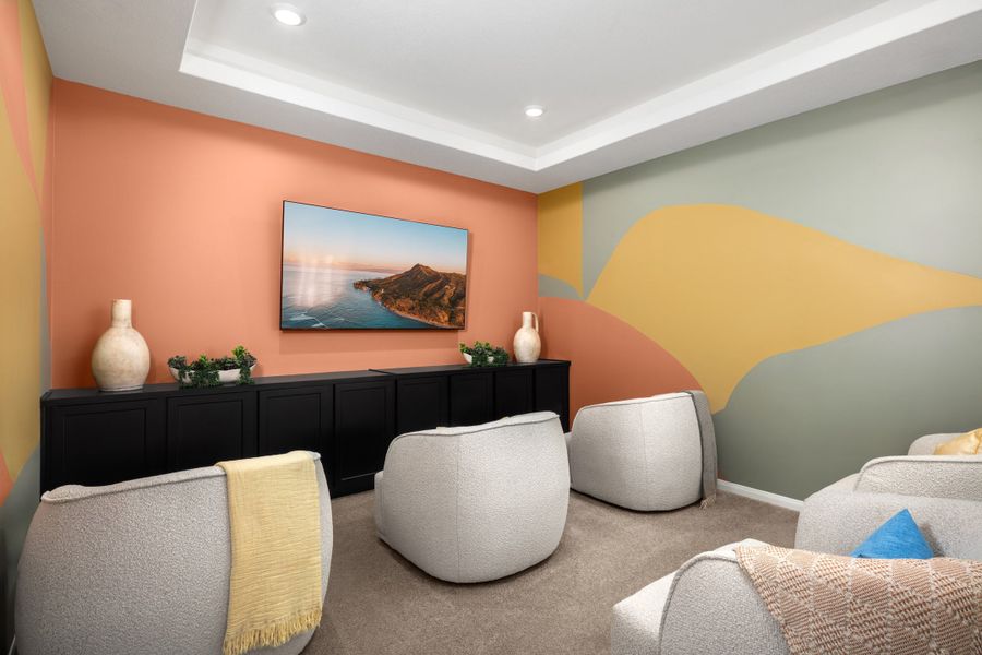 Furnished interior in a model home at Bridgeland in Cypress (Image 17).