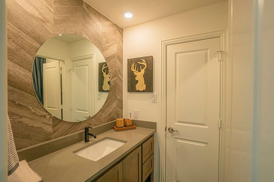 Furnished interior in a model home at Woodcreek in Fate (Image 22).