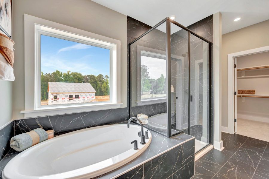 Furnished interior in a model home at Friendship Village in Apex (Image 6).